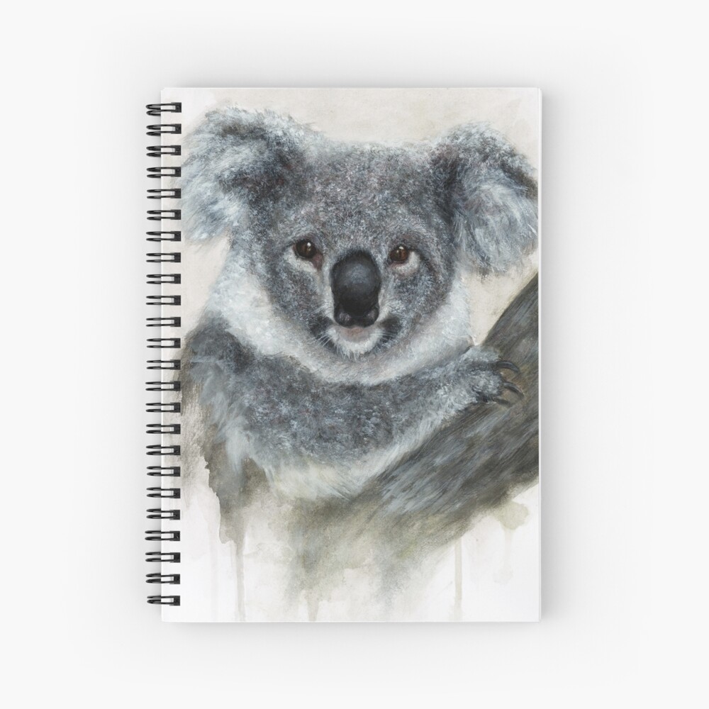 Arte De Acuarela De Koala Cuaderno de espiral