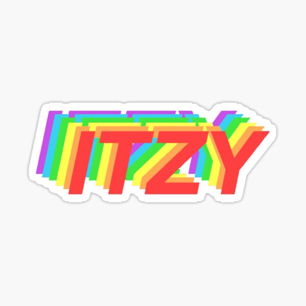 ITZY Regenbogen-Logo Sticker
