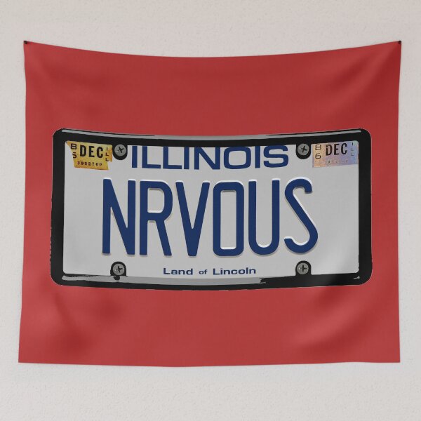 Item preview, Nrvous Licence Plate, Illinois. designed and sold by DarkMatter2016.