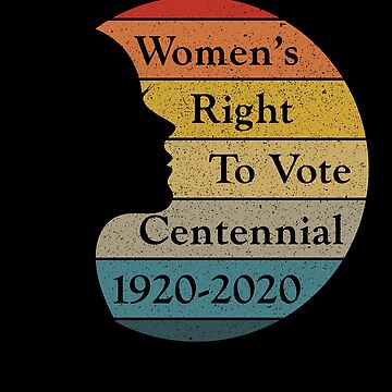 Artwork thumbnail, Women's Right To Vote Centennial 1920-2020 Retro Sunset Gear by DynamicDesign