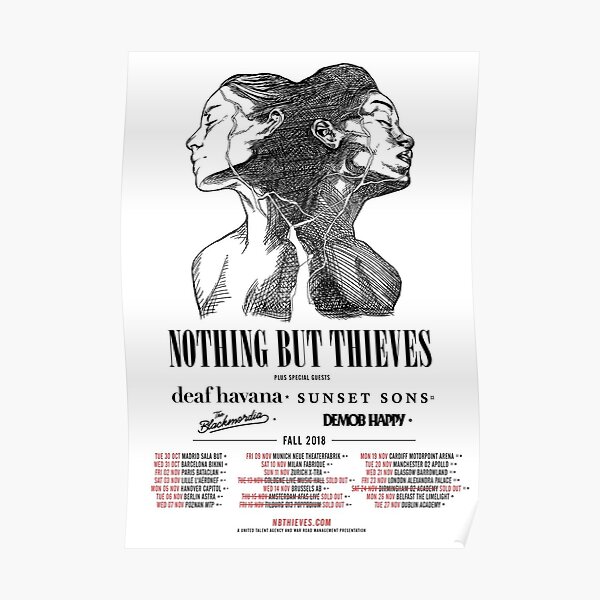 Nothing But Thieves Fall 2018 Tour Poster
