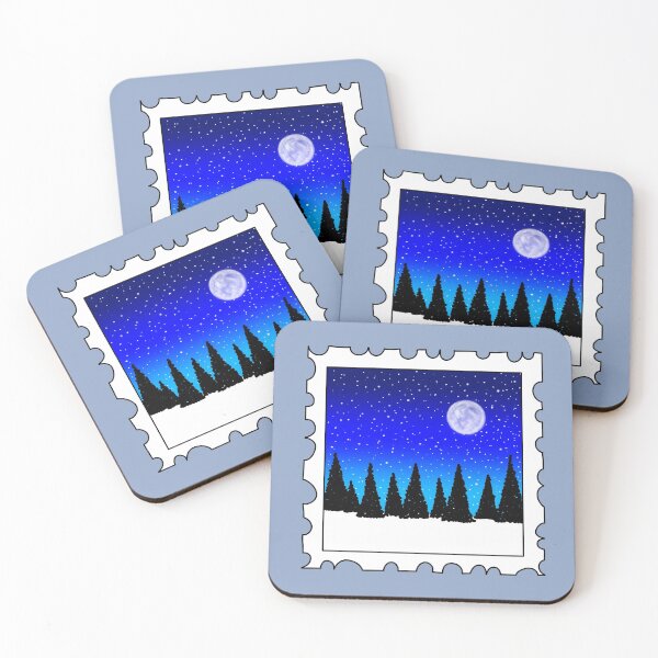 Aperçu de l'œuvre Timbre postal de pins d'hiver créée et vendue par lizashev.