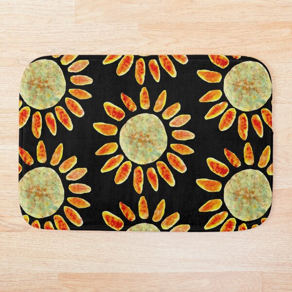 Painted Sun Bath Mat