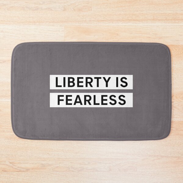 Item preview, LIBERTY IS FEARLESS (black on white) designed and sold by JennieCarolina.
