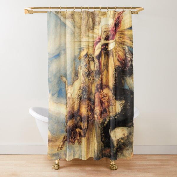 Phaethon Fall, Gustave Moreau, 1878, 99×65 cm Shower Curtain