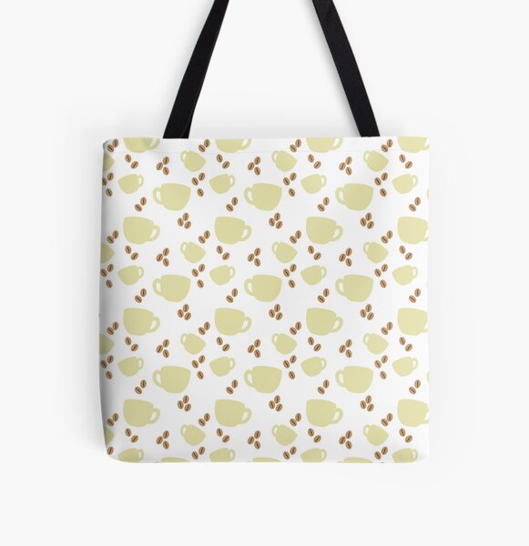 Coffee Mug and Beans All Over Print Tote Bag