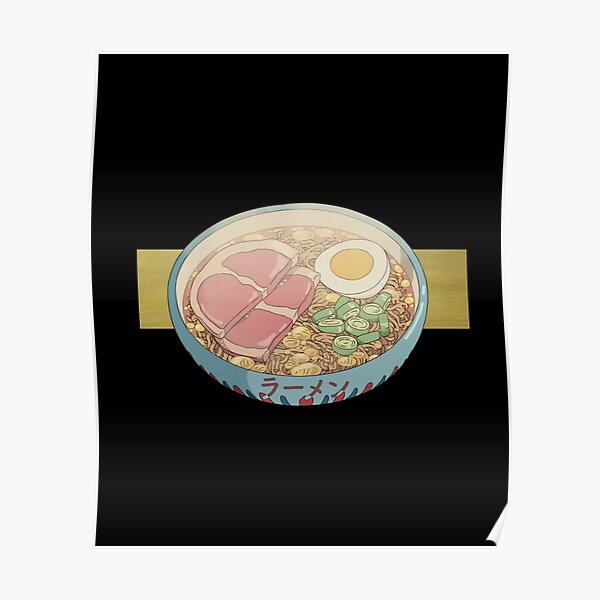 Anime Ramen alimentaire esthétique jambon japonais instantané ramen t-shirt chemise à capuche autocollant merch Poster