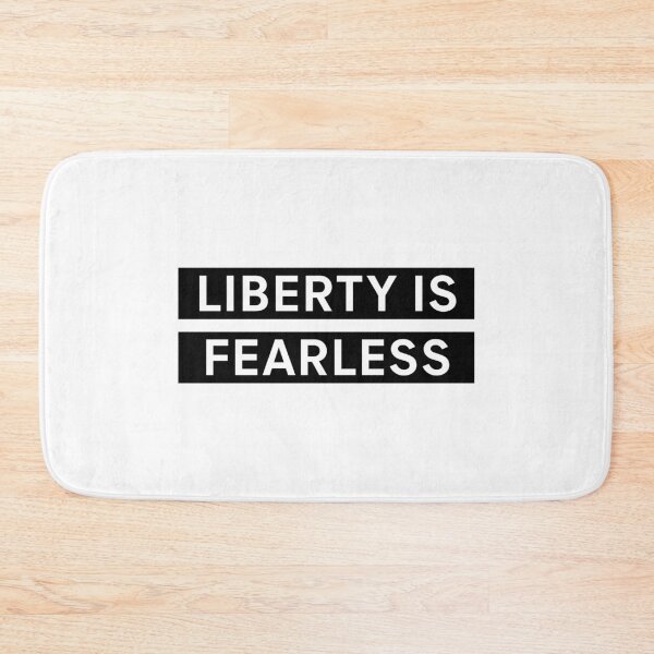 Item preview, LIBERTY IS FEARLESS (white on black) designed and sold by JennieCarolina.
