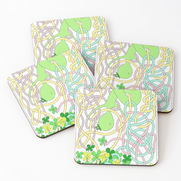 Item preview, Mr Squiggly Four-Leaf Clover designed and sold by Becky Titus.