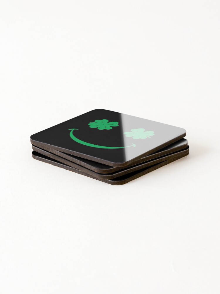 Thumbnail 4 of 5, Coasters (Set of 4), Shamrock Smile [Roufxis-Rb] designed and sold by RoufXis.