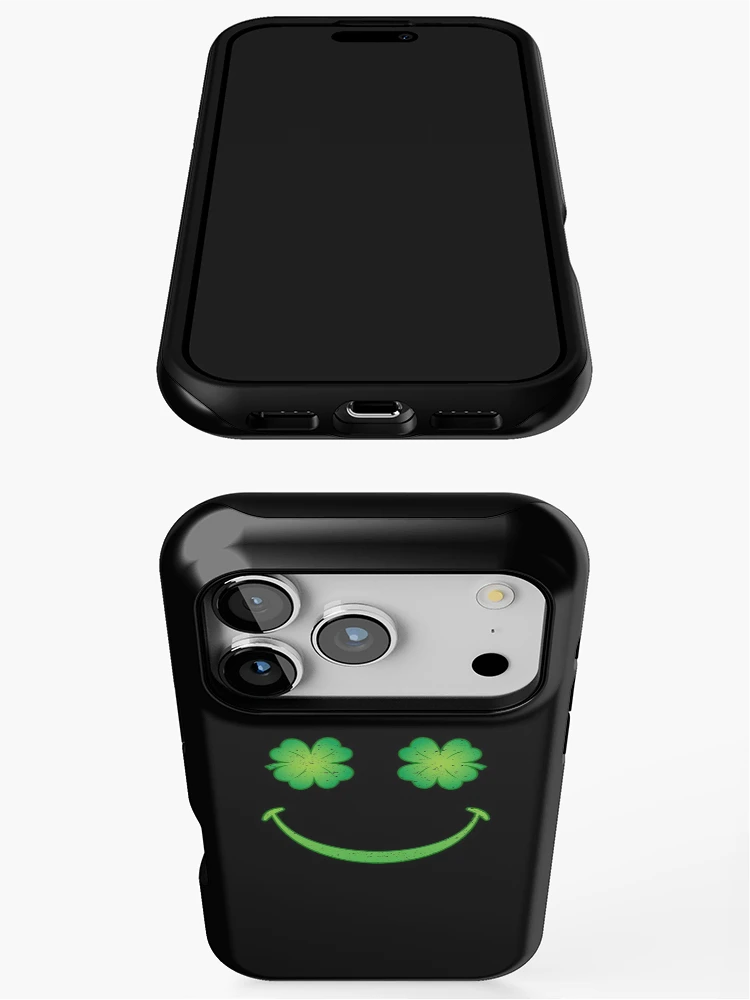 Thumbnail 3 of 4, iPhone Case, Shamrock Smile (Alt) [Roufxis-Rb] designed and sold by RoufXis.