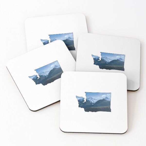 Item preview, Blue Washington Mountains in State Outline designed and sold by elmma design.