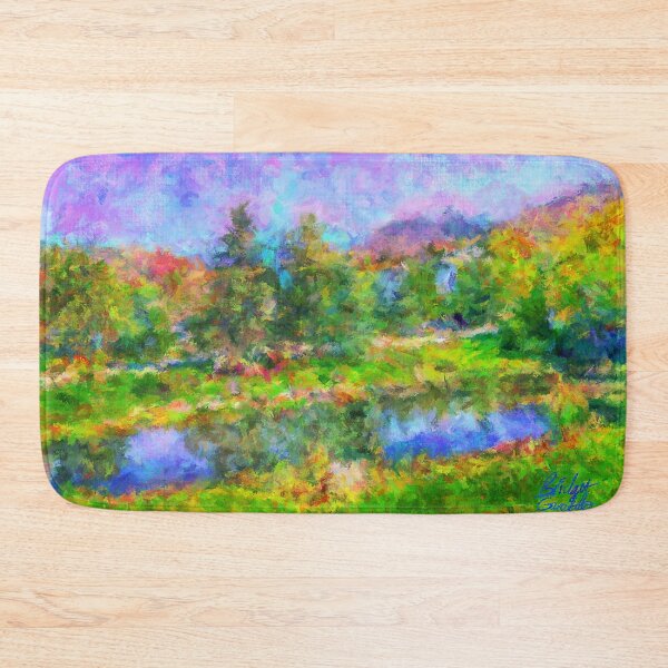 Item preview, Autumn Lake in Vermont Impressionist Painting designed and sold by BonBonBunny.