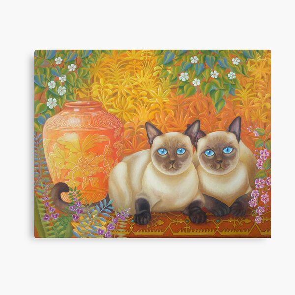 Moon Diamond Siamese Canvas Print