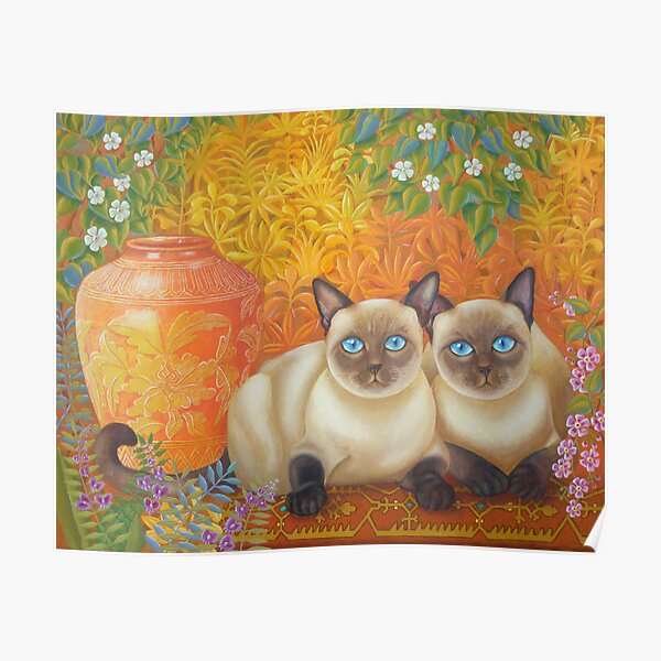Moon Diamond Siamese Poster