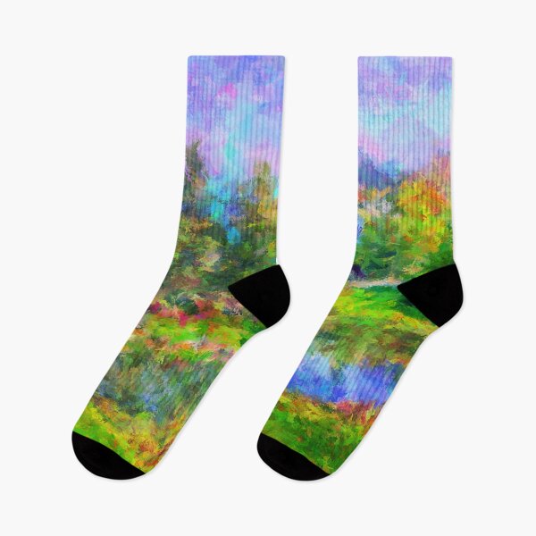 Item preview, Autumn Lake in Vermont Impressionist Painting designed and sold by BonBonBunny.