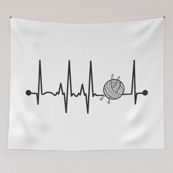 Item preview, Knitting Heartbeat designed and sold by teesaurus.