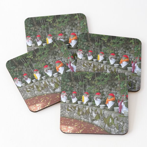 Item preview, Jizo statues with offering bowls in Japan designed and sold by cuisinecat2.
