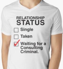 WAITING FOR A CONSULTING CRIMINAL Men's V-Neck T-Shirt