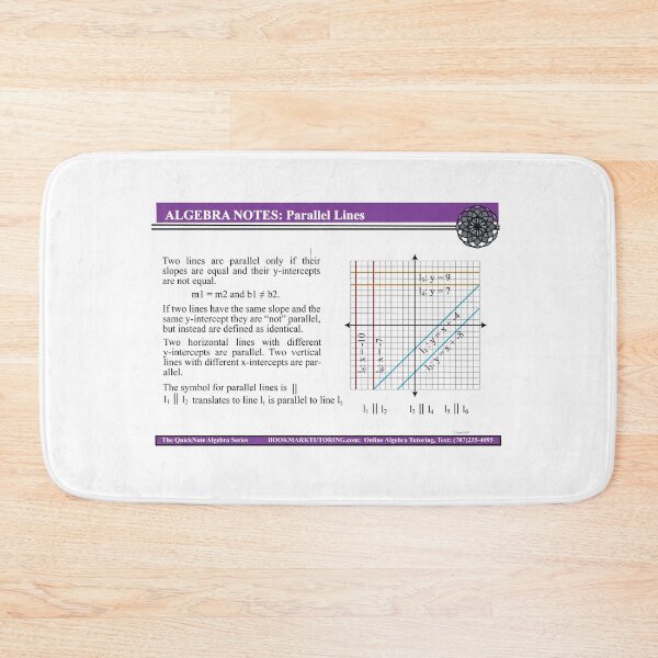Item preview, Parallel Lines, Symbols and Notation Explained: The AlgebraMatrix at Redbubble designed and sold by Mark Stansberry.