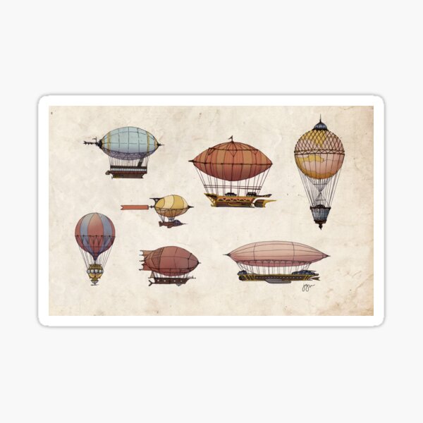 Steampunk Airships Sticker
