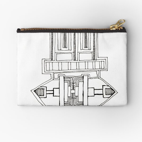 Construct Art Line Drawing 295 Zipper Pouch