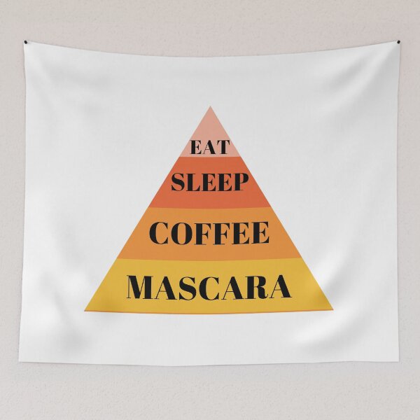 Item preview, Eat Sleep Coffee Mascara Pyramid Triangle Geometric designed and sold by Laurelbdesigns.