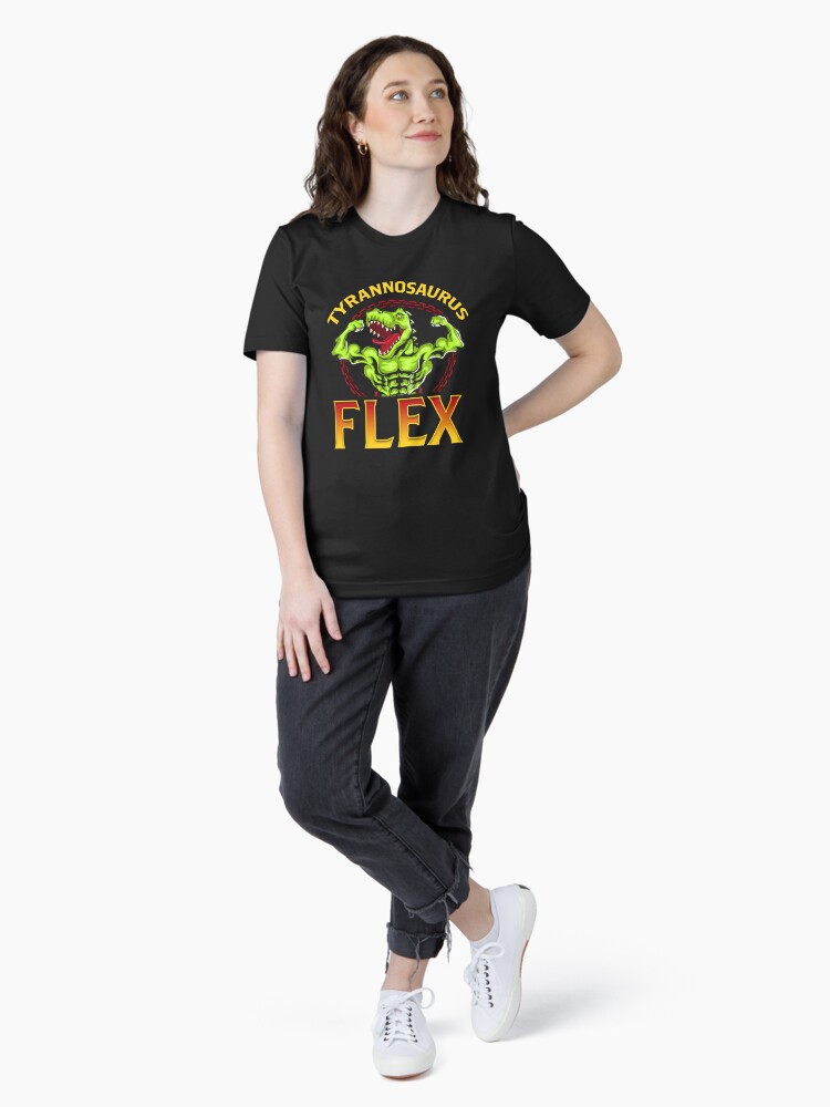 Tyrannosaurus Flex Funny Gym Workout Pun T-Rex