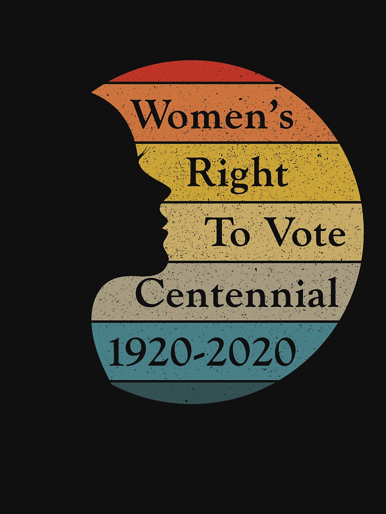 Thumbnail 7 of 7, Essential T-Shirt, Women's Right To Vote Centennial 1920-2020 Retro Sunset Gear designed and sold by DynamicDesign.