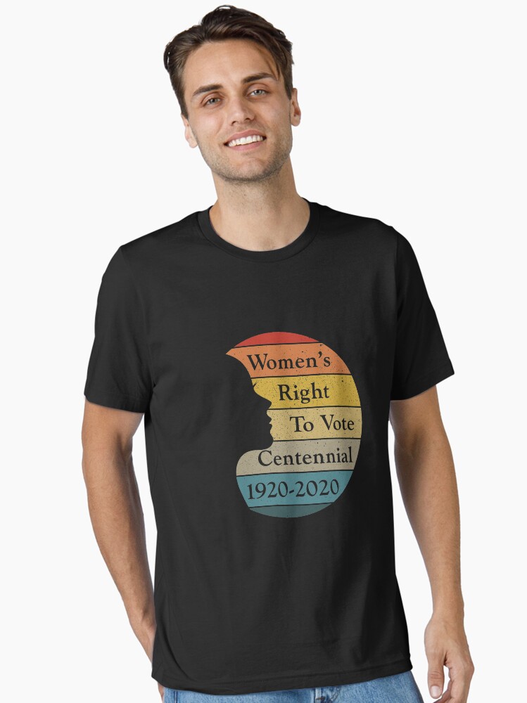 Thumbnail 2 of 7, Essential T-Shirt, Women's Right To Vote Centennial 1920-2020 Retro Sunset Gear designed and sold by DynamicDesign.