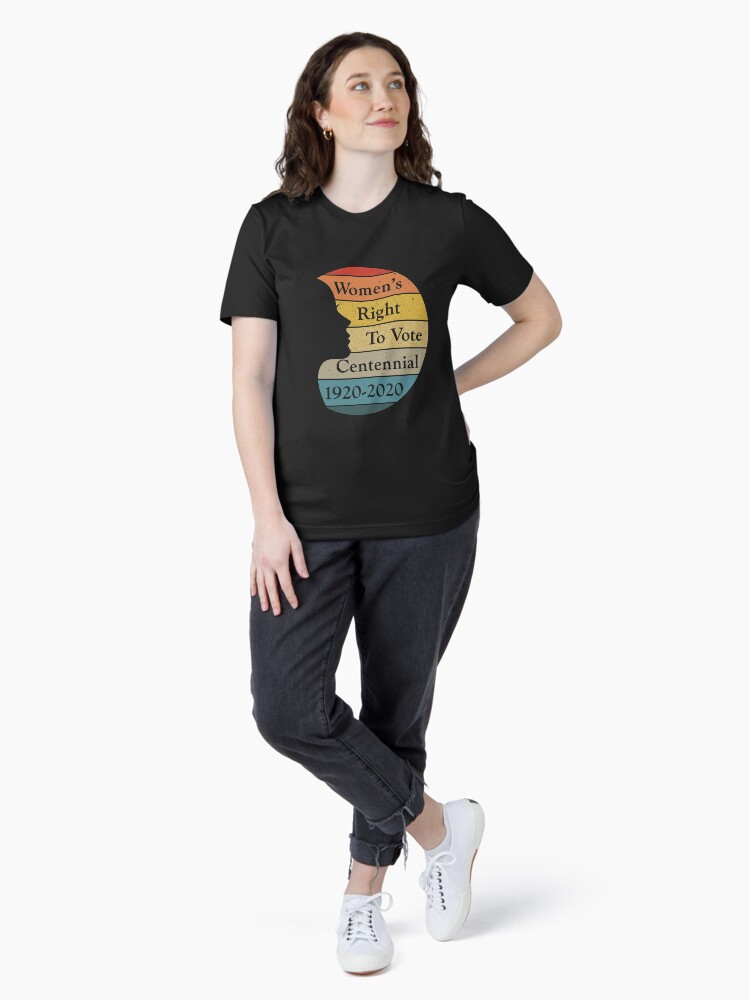 Thumbnail 4 of 7, Essential T-Shirt, Women's Right To Vote Centennial 1920-2020 Retro Sunset Gear designed and sold by DynamicDesign.