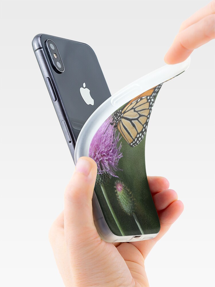 Alternate view of Monarch on Thistle - iPhone Case iPhone Case & Cover
