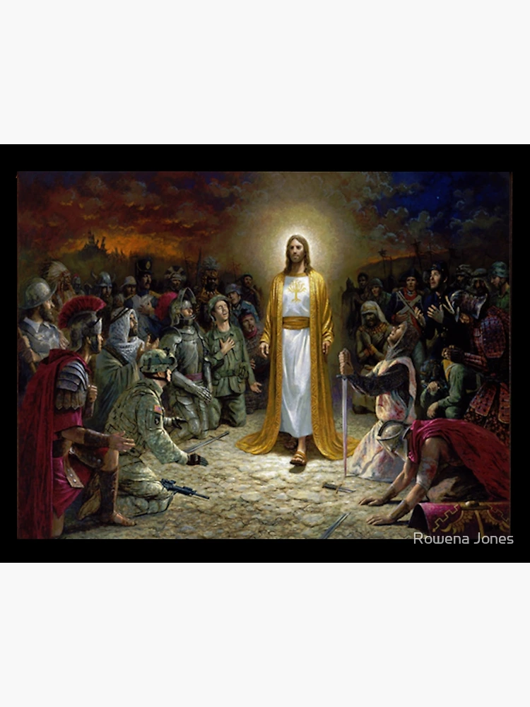 Army Military Soldiers Praising Jesus Christ Art Board Print for Sale by  Rowena Jones | Redbubble