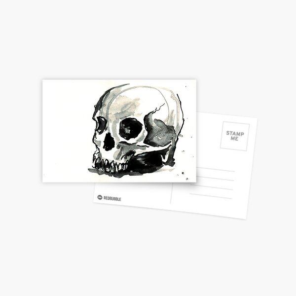 Ink Skull 3 Postcard