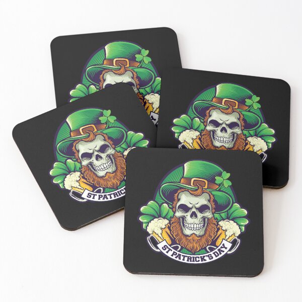 Item preview, Skull Mascot St Patrick's Day Dark designed and sold by funnierthanthou.