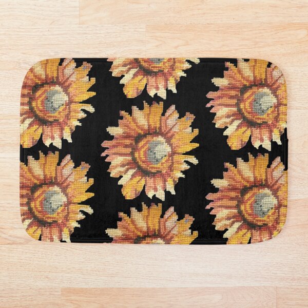 Golden Sunflower Bath Mat