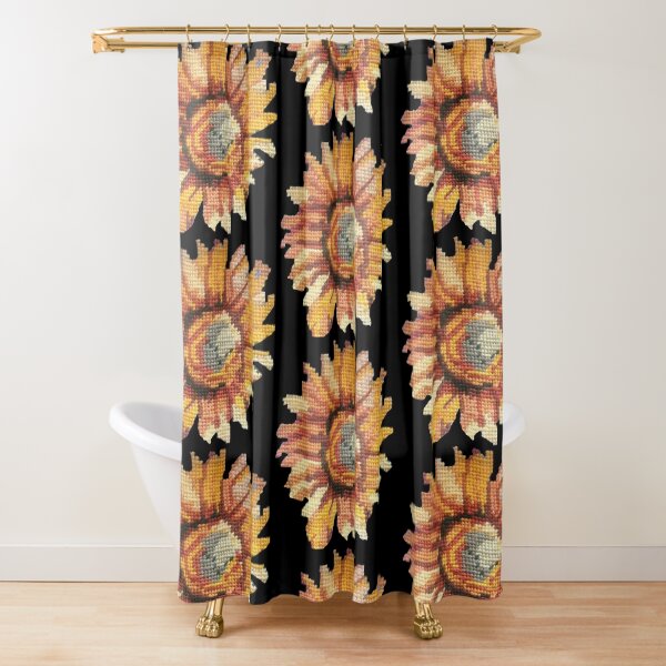Golden Sunflower Shower Curtain