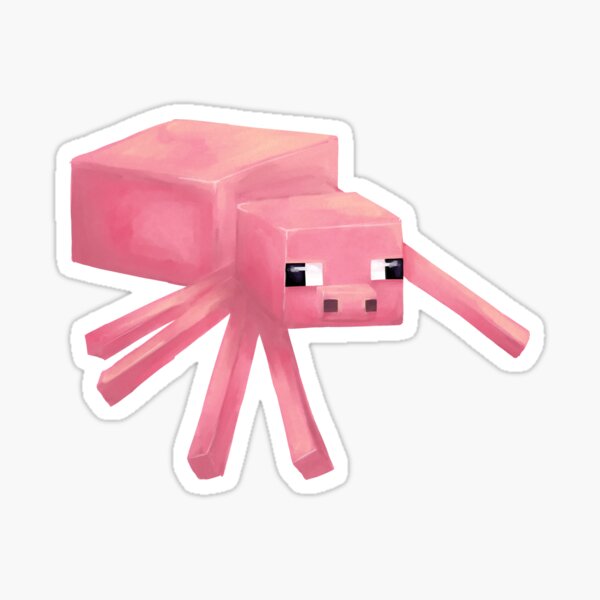 Minecraft Pig Stickers Redbubble