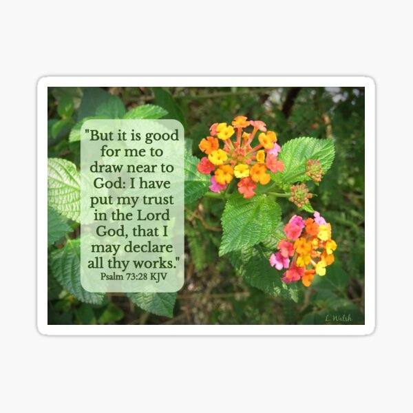 Item preview, Psalm 73:28 with Lantana designed and sold by Linda Walsh.