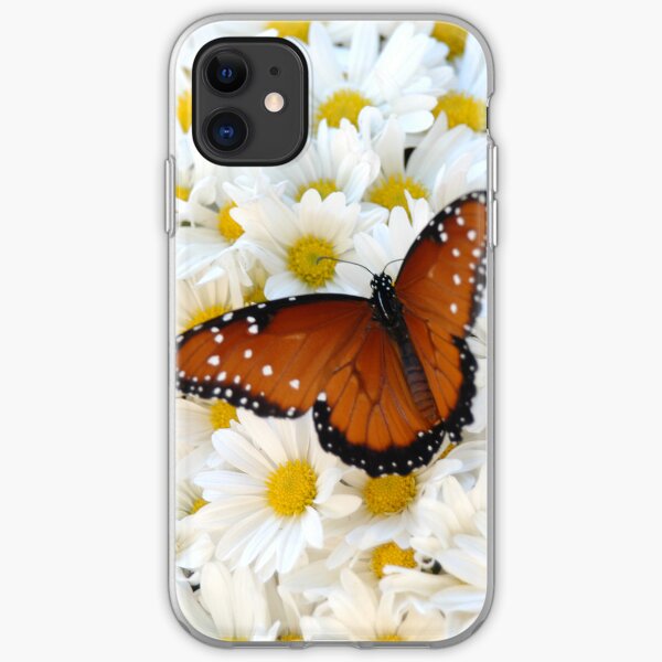 Butterfly on Daisies - iPhone Case iPhone Soft Case