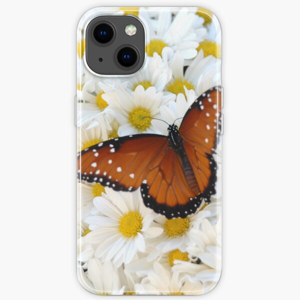 Butterfly on Daisies - iPhone Case iPhone Soft Case