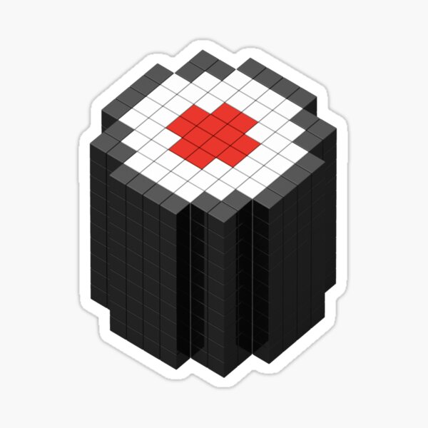 cucumber maki sushi roll 3d pixel art sticker by kinkitsune redbubble cucumber maki sushi roll 3d pixel art sticker by kinkitsune redbubble
