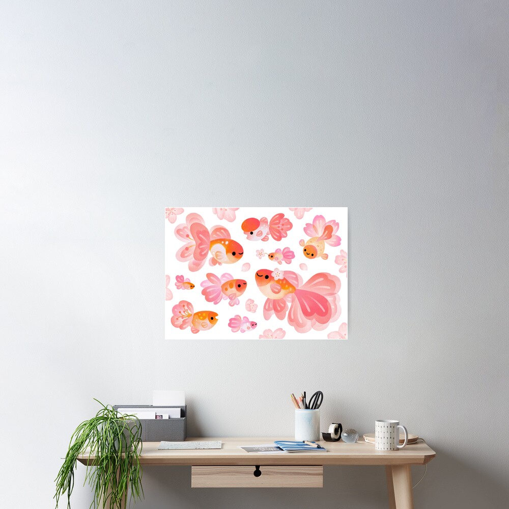 Cherry Blossom Goldfish 2 Poster