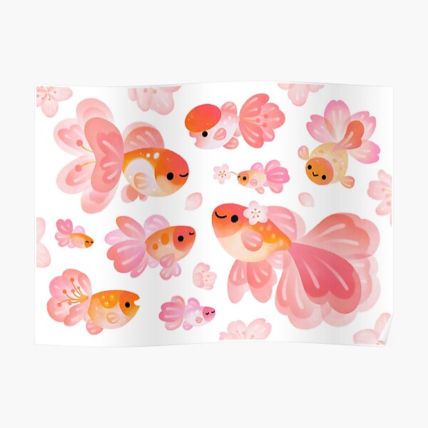 Cherry Blossom Goldfish 2 Poster