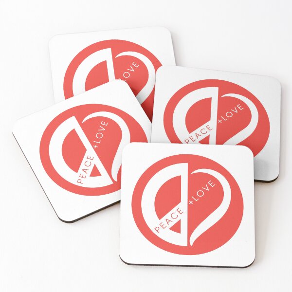 Item preview, Peace + Love (red, simple) designed and sold by AbstruseArtisan.