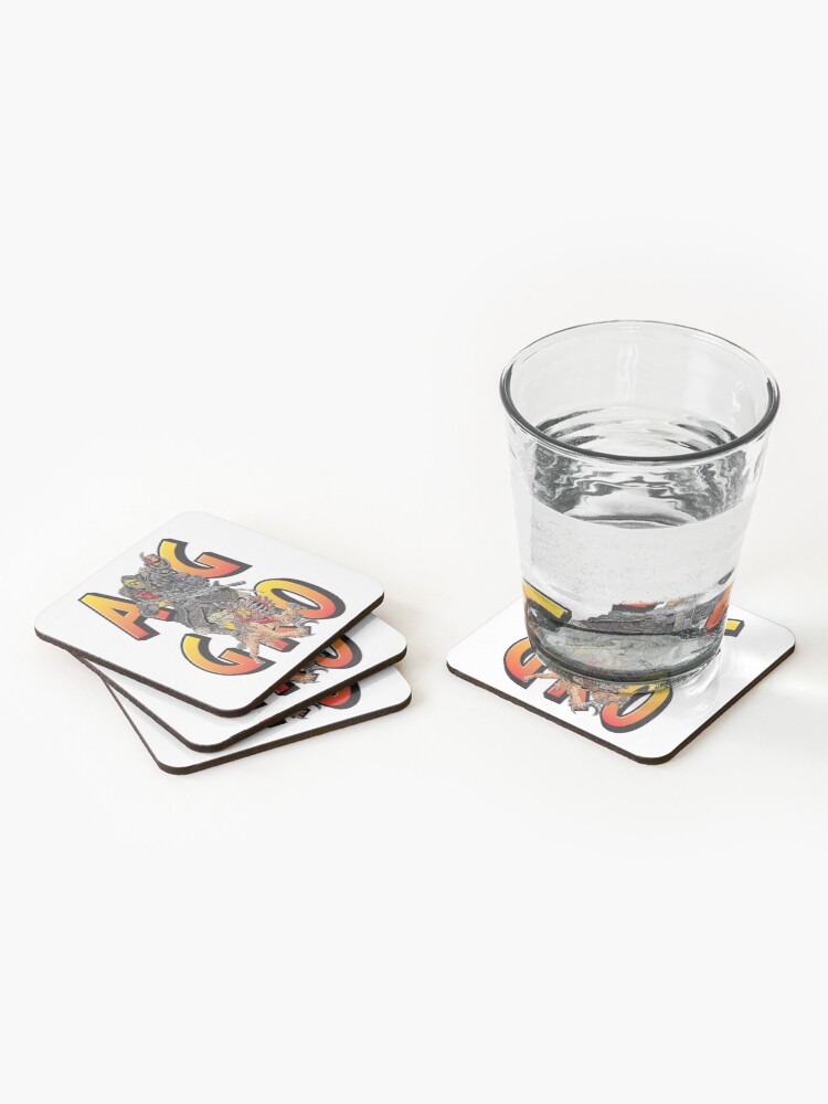 Alternate view of FL4K The Beastmaster Aggro Words Gamers Use Borderlands 3 Rakk Attack!Aggressive Provoking Coasters (Set of 4)