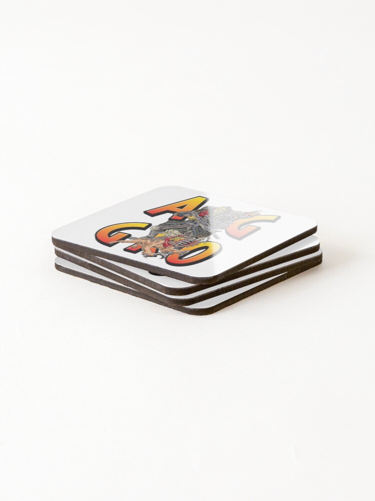 Alternate view of FL4K The Beastmaster Aggro Words Gamers Use Borderlands 3 Rakk Attack!Aggressive Provoking Coasters (Set of 4)