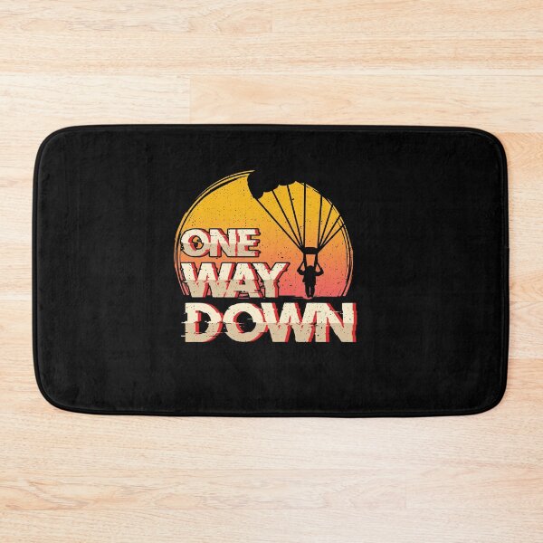 Artikelvorschau, One Way Down Fallschirm Skydiving Hobby Geschenk entworfen und verkauft von redshirtz.