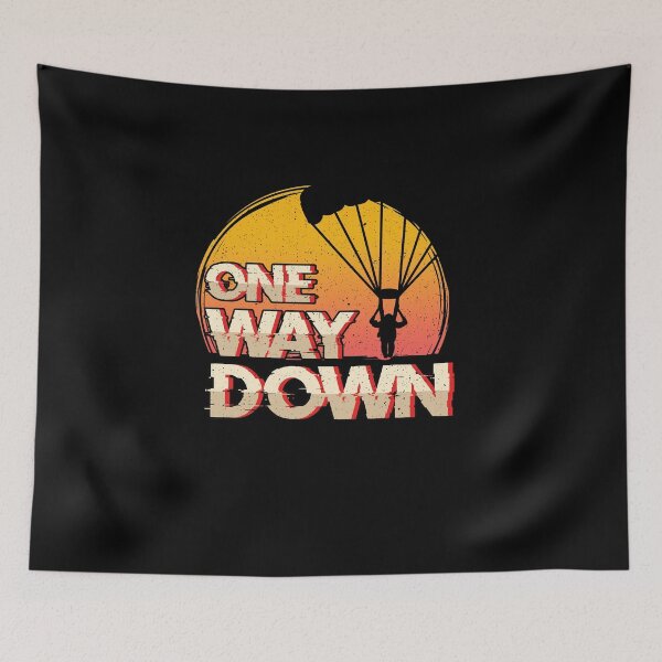 Item preview, One Way Down Parachute Skydiving Hobby Gift designed and sold by redshirtz.