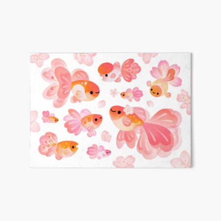 Cherry Blossom Goldfish 2 Art Board Print